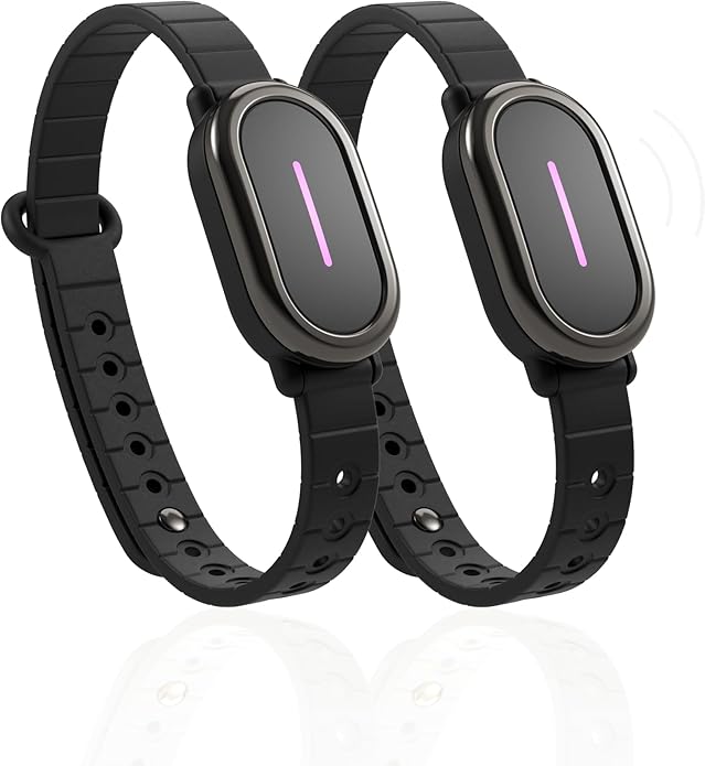 Bond Touch in Black - Pair of Bracelets - Long Distance Connection Bracelets