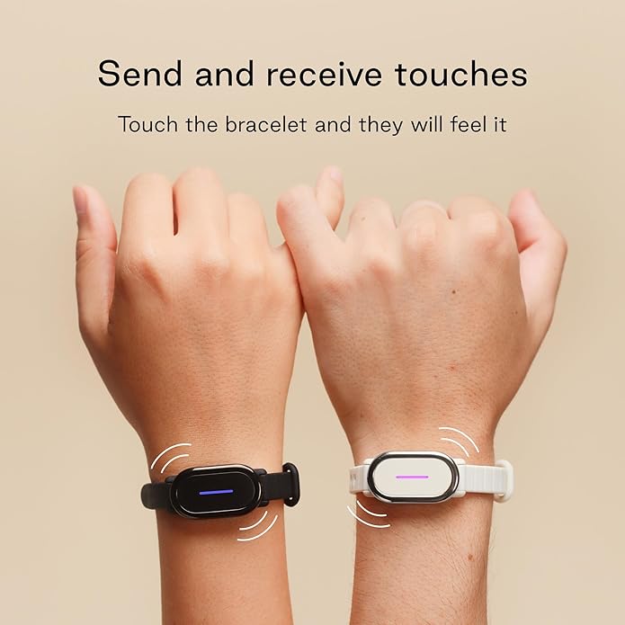 Bond Touch in Black - Pair of Bracelets - Long Distance Connection Bracelets - Image 5